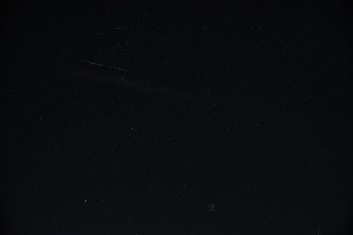Free A clear view of the star-filled night sky above Poprad, Slovakia, showcasing countless twinkling stars. Stock Photo