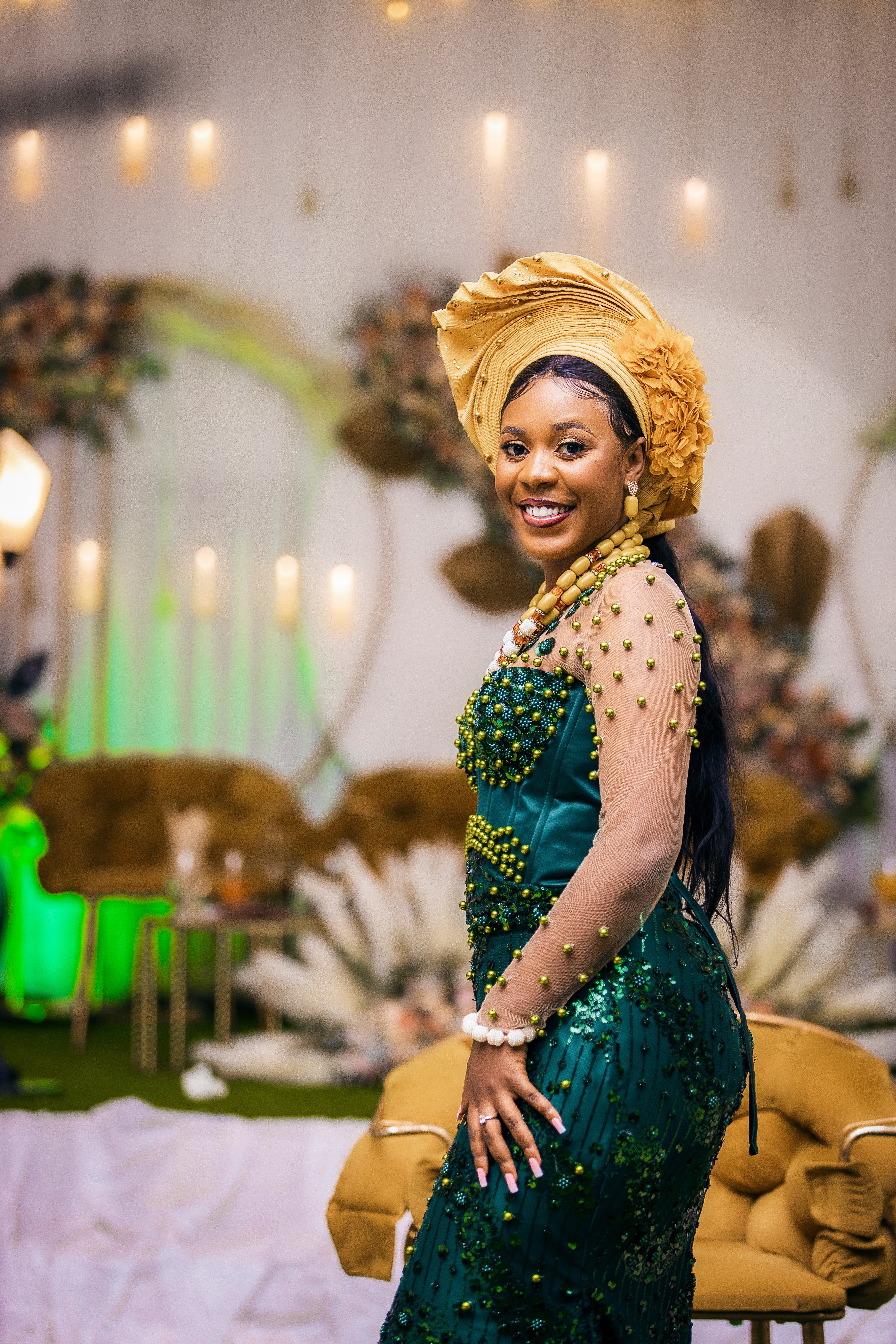 Elegant African Woman in Traditional Attire Indoors · Free Stock Photo