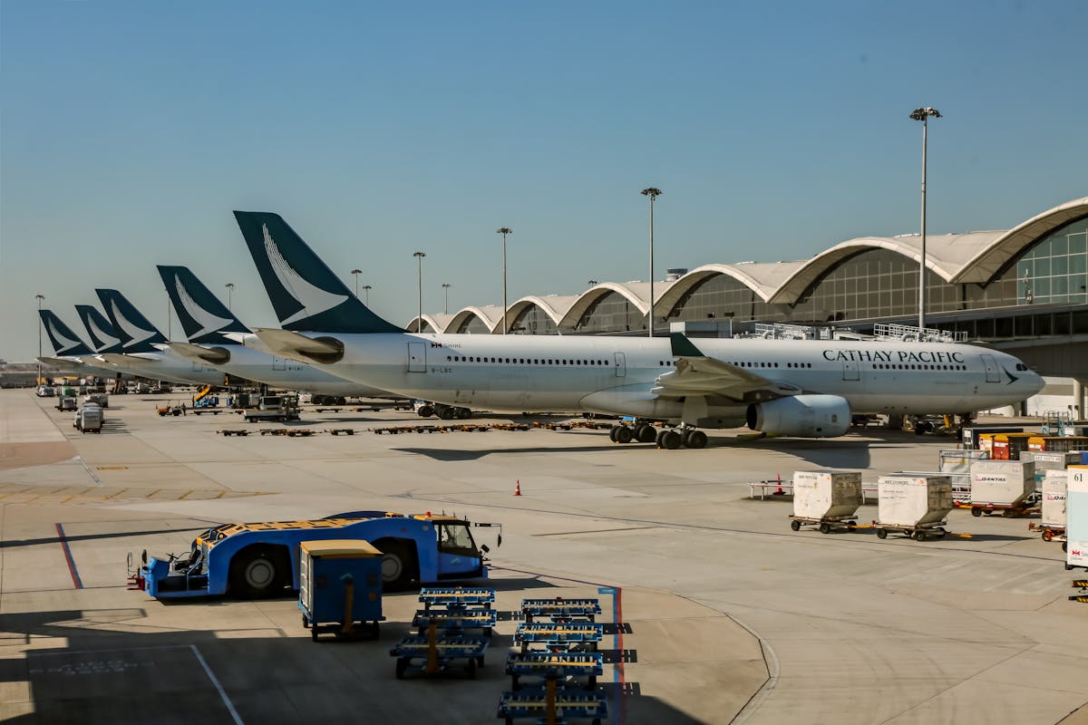 Cathay Pacific at Hong Kong airport