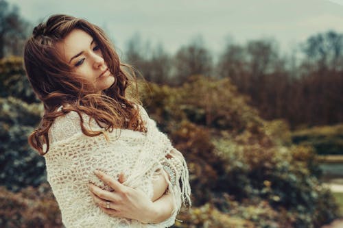 Woman Hugging Herself