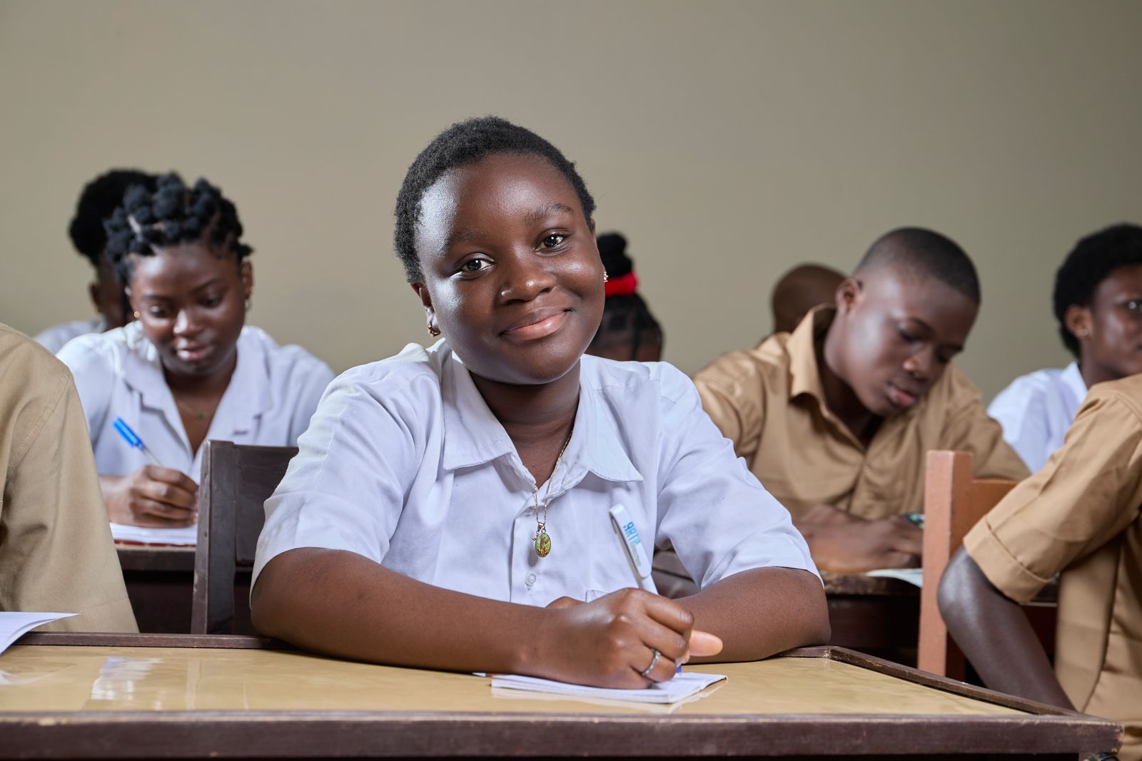Students focused in a classroom