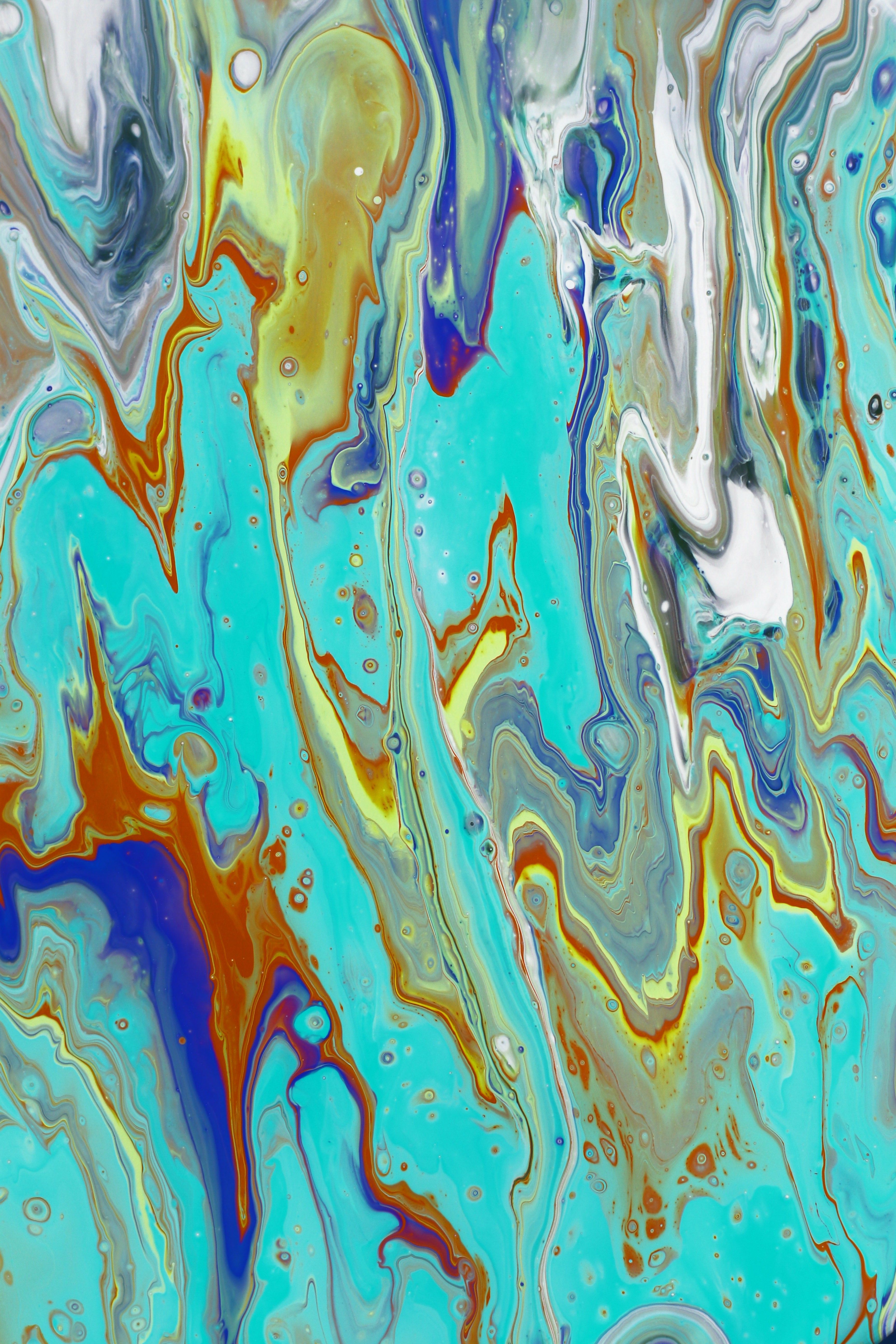 Vibrant Abstract Fluid Art with Bold Colors · Free Stock Photo