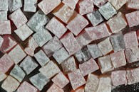 Colorful Turkish Delight Cubes Close-Up
