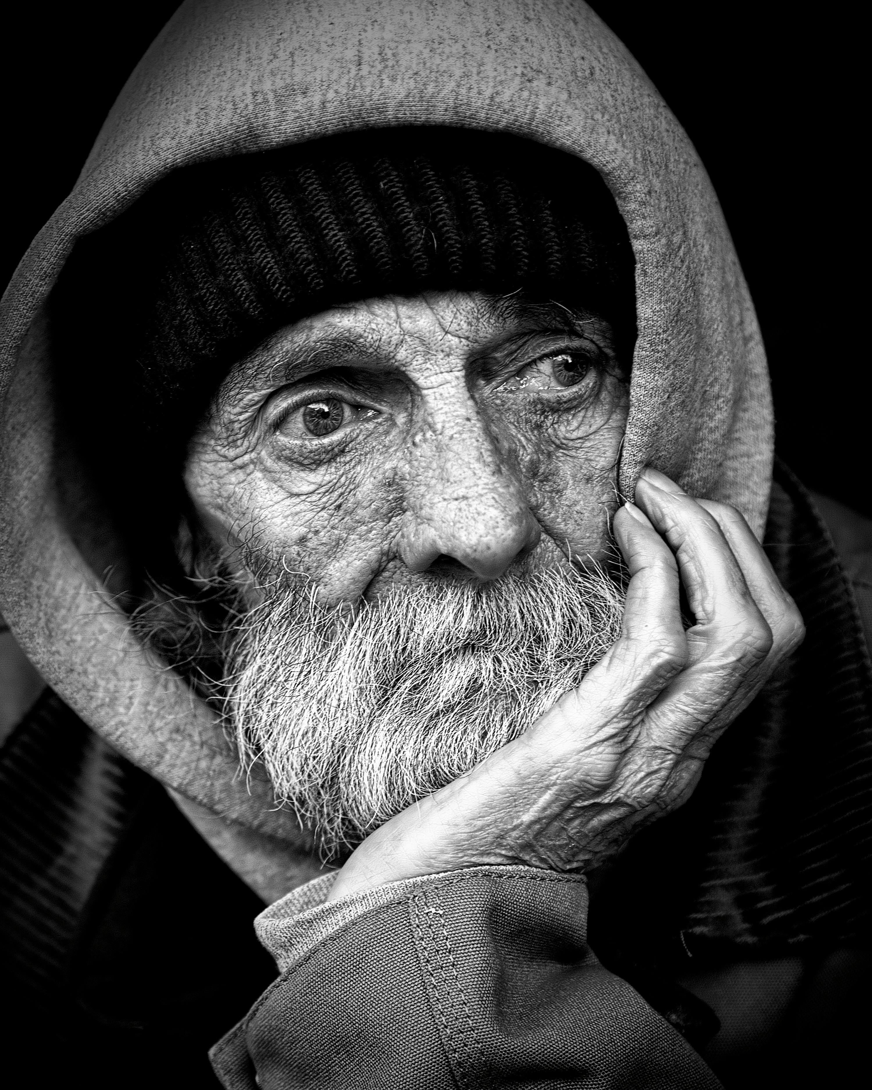 black and white photography of peoples faces