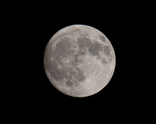 Free Captivating view of the full moon illuminating the night sky. Stock Photo