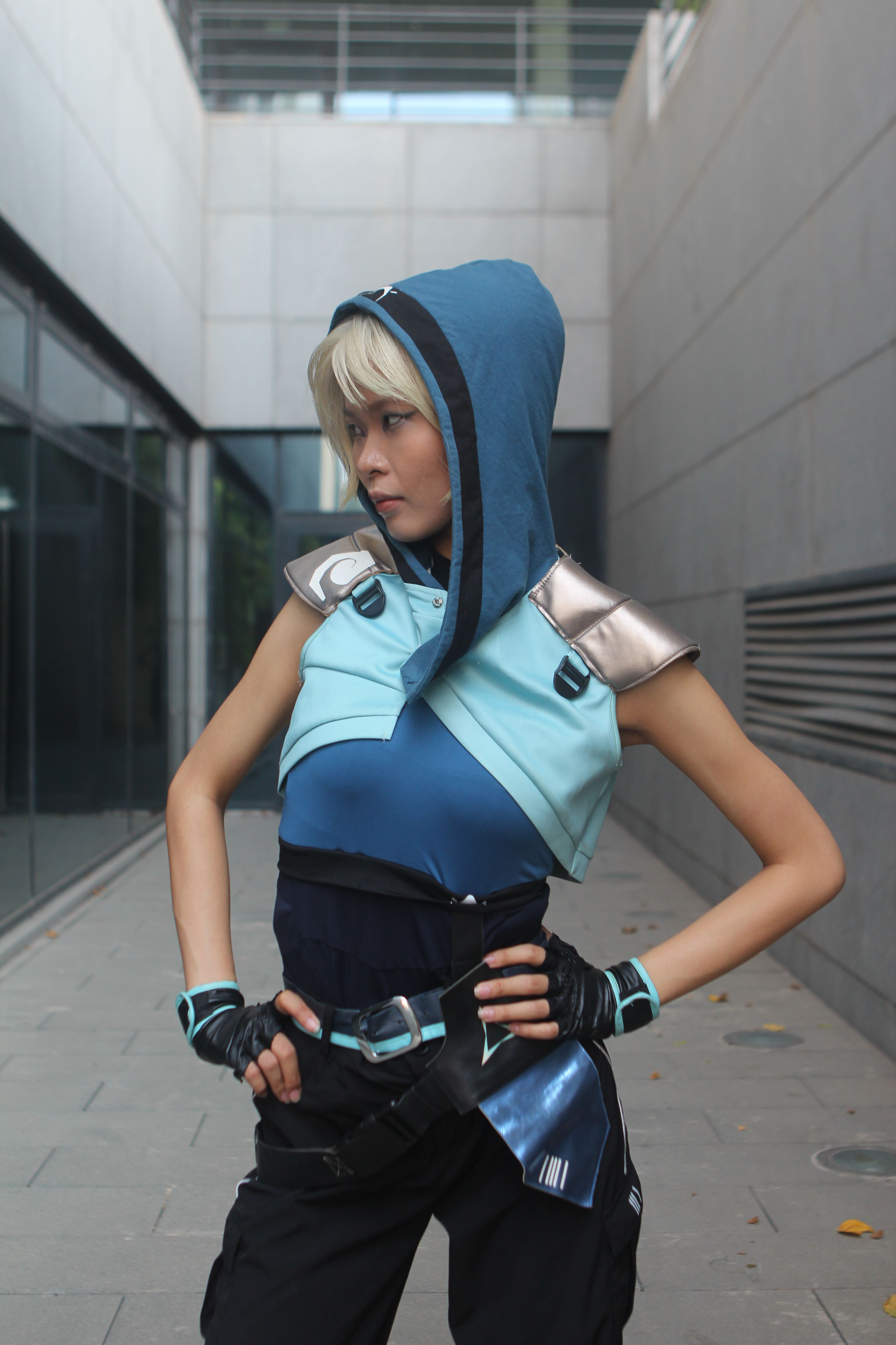Young Woman in Futuristic Cosplay Outfit Outdoors · Free Stock Photo