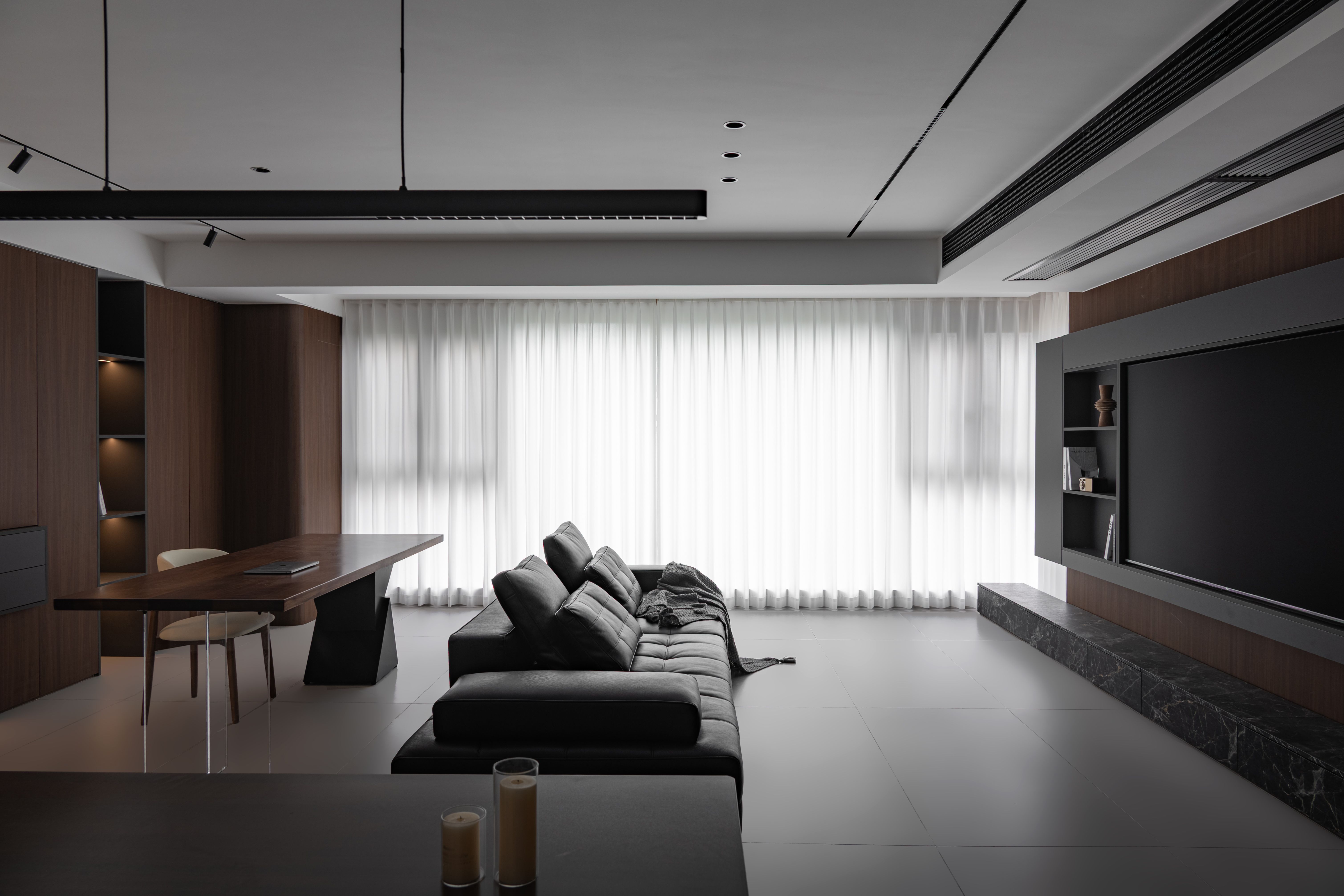 Modern Minimalist Living Room with Sleek Design · Free Stock Photo