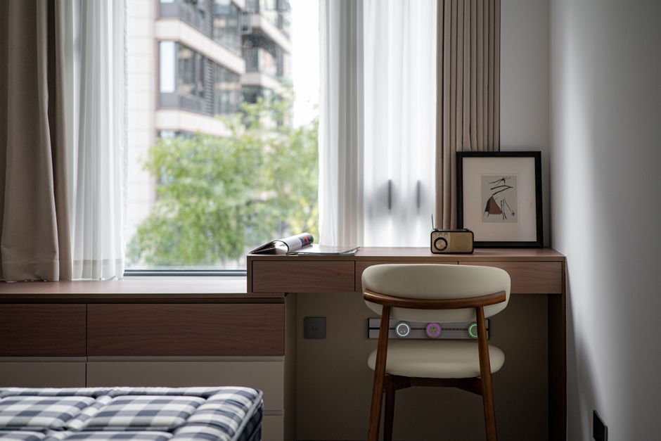 small apartment desk cozy home lifestyle photo 1