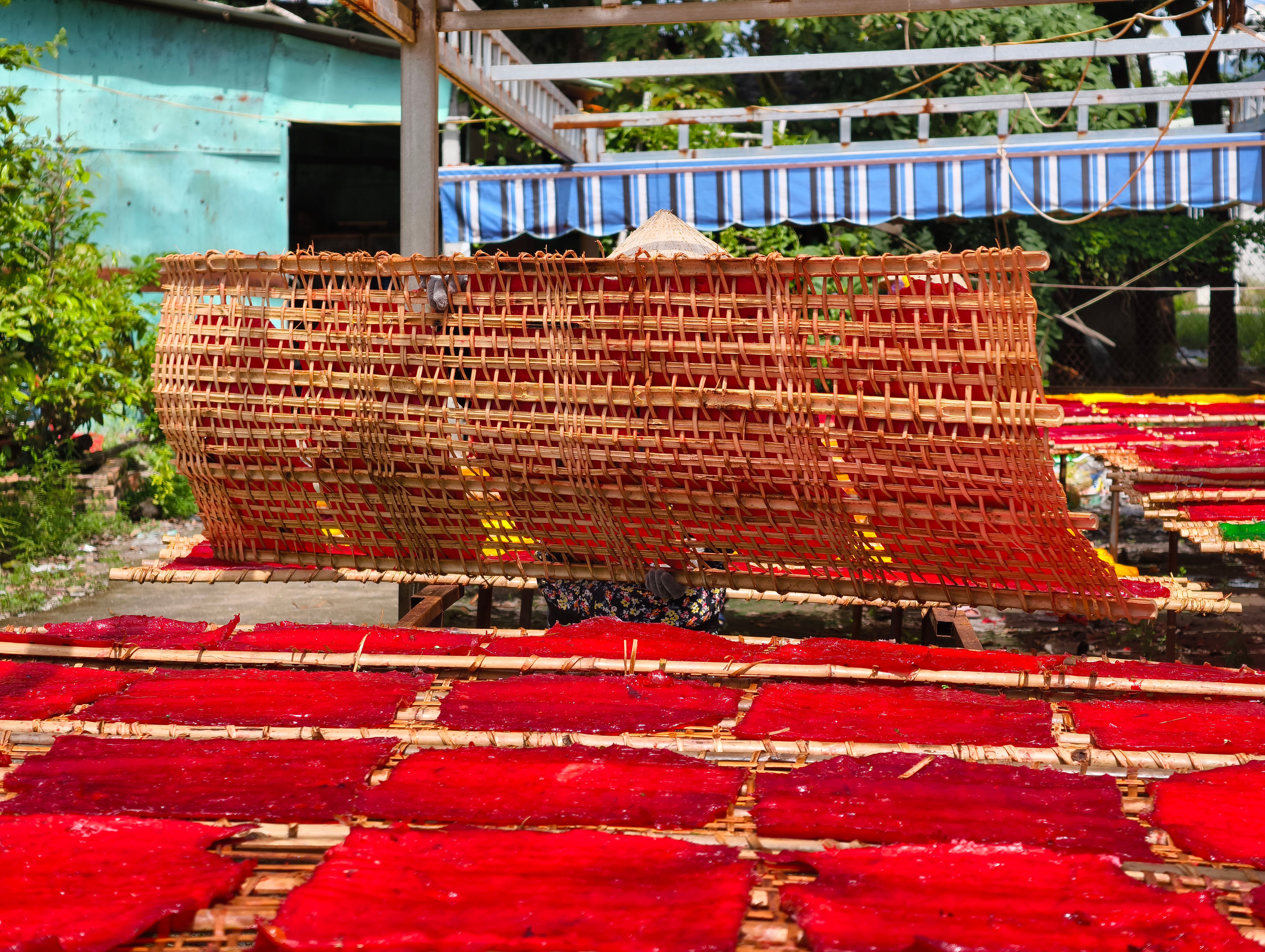 Traditional Red Jelly Drying Outdoors in Asia · Free Stock Photo