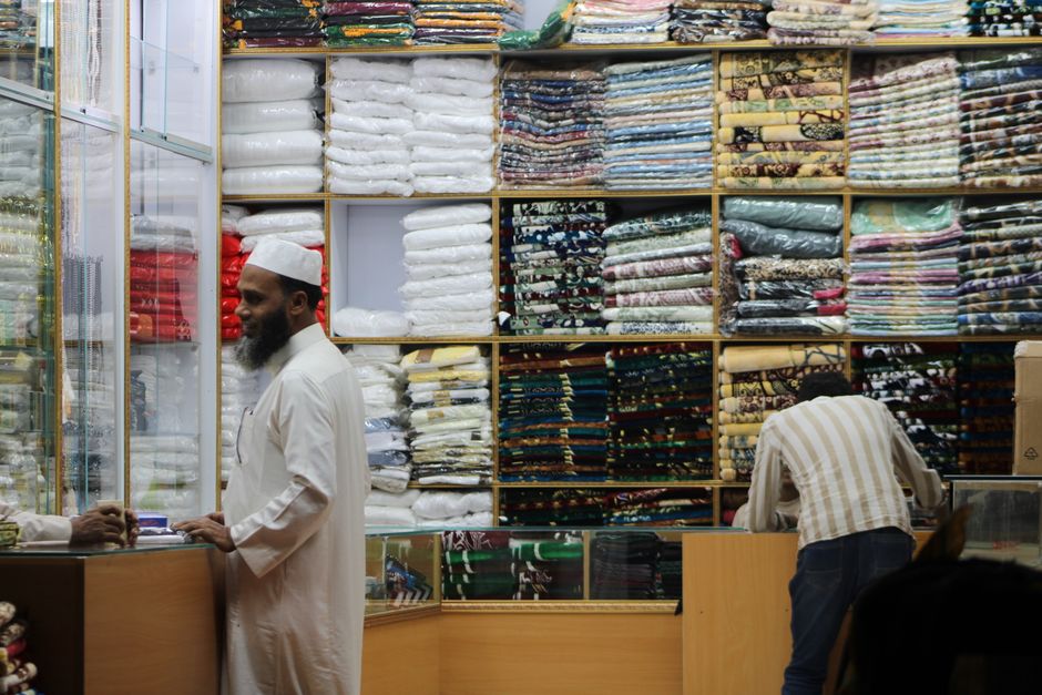 Inside a Lulu Hypermarket in Oman with shoppers