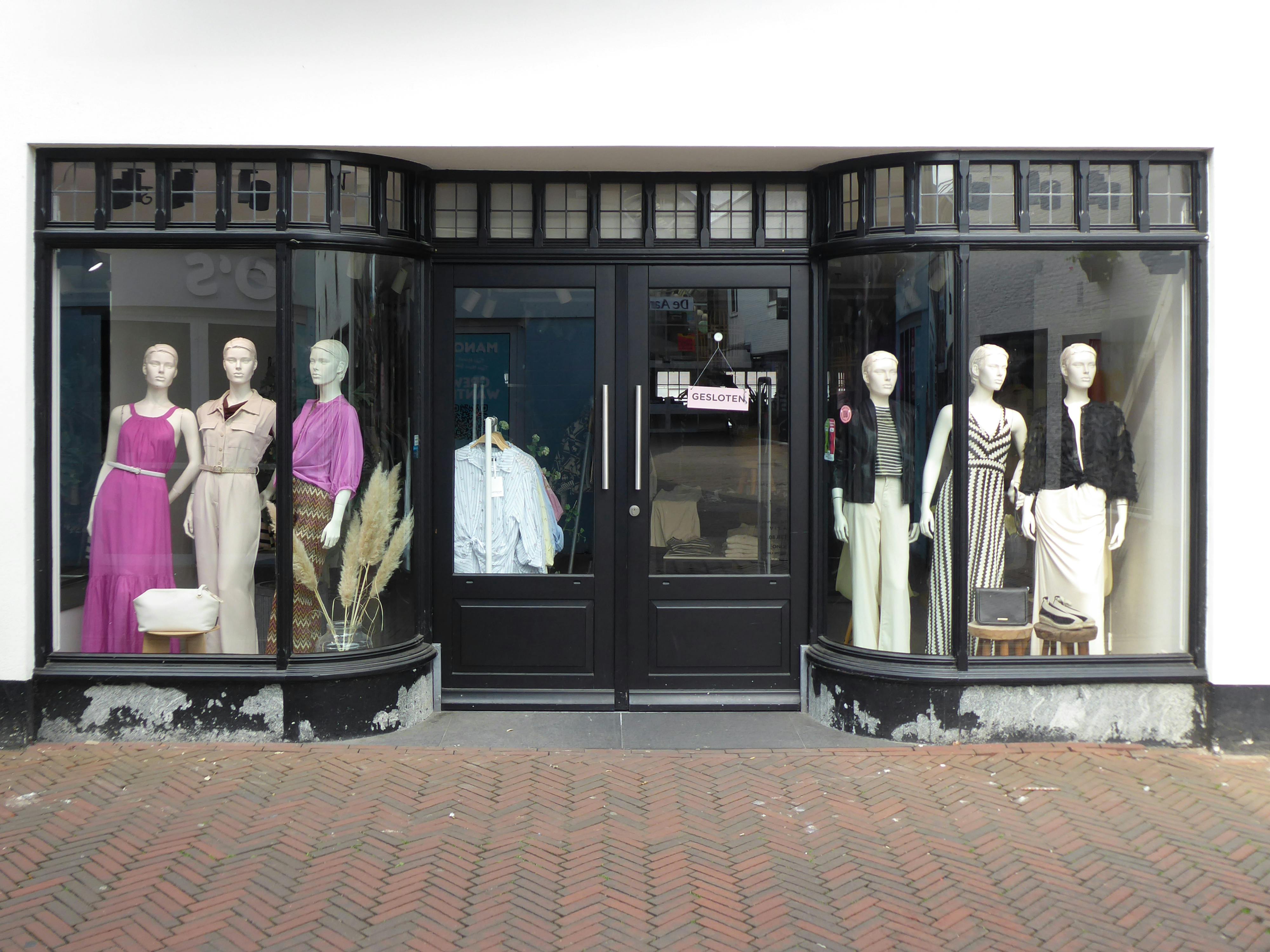 Boutique store interior with stylish fixtures and modern decor