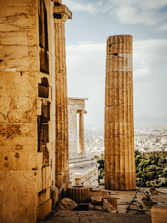 Ancient Greek Columns in Athens Acropolis · Free Stock Photo