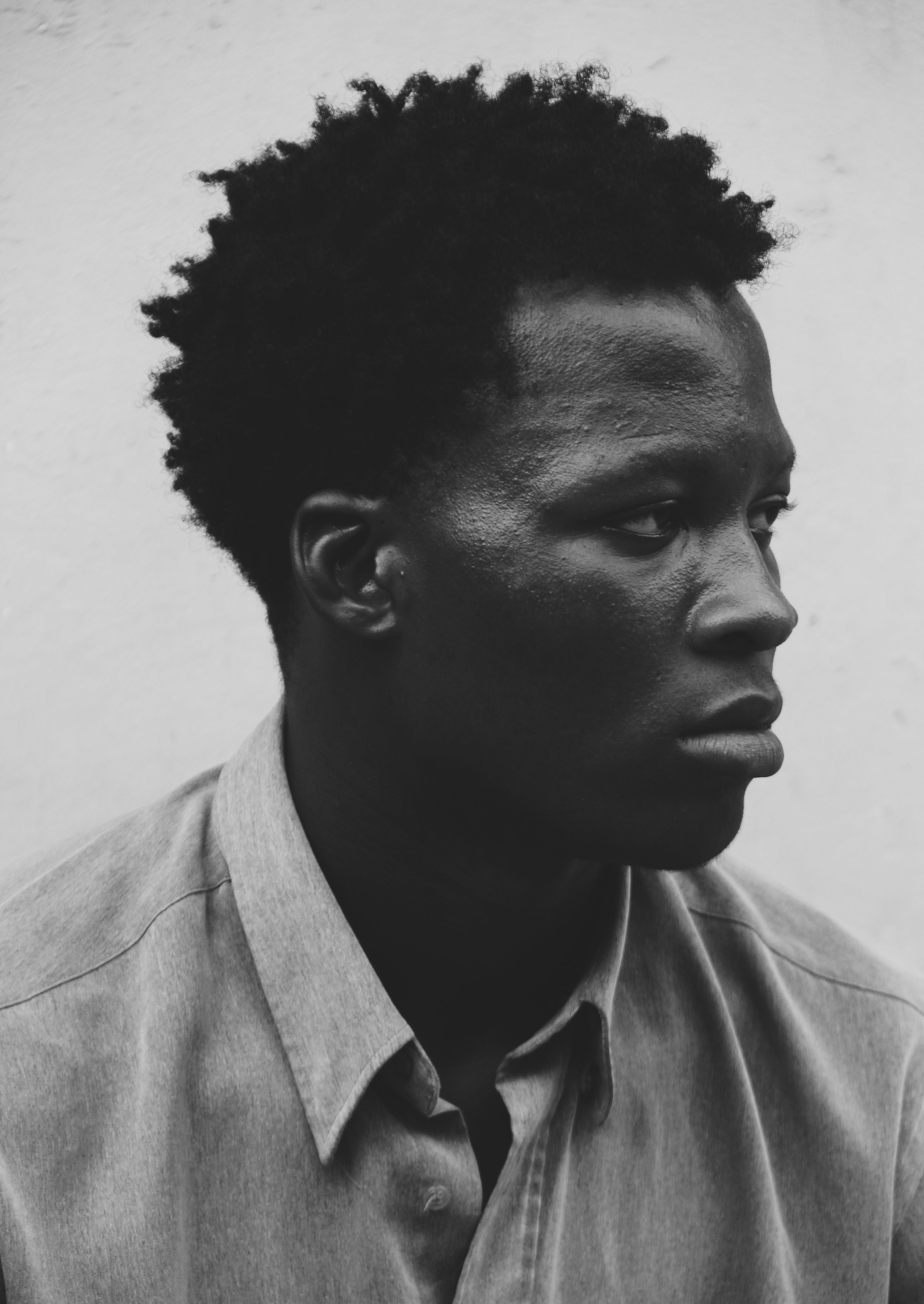 Black and White Portrait of a Young Man · Free Stock Photo