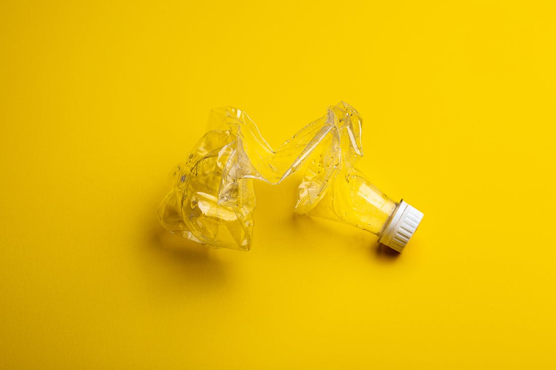 Clear Glass Bottle With White Cap