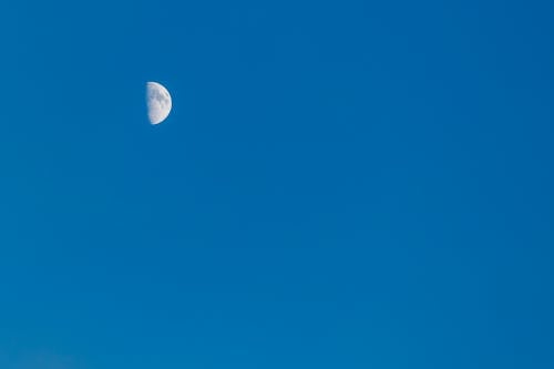 Základová fotografie zdarma na téma měsíc, modrá obloha, modré pozadí