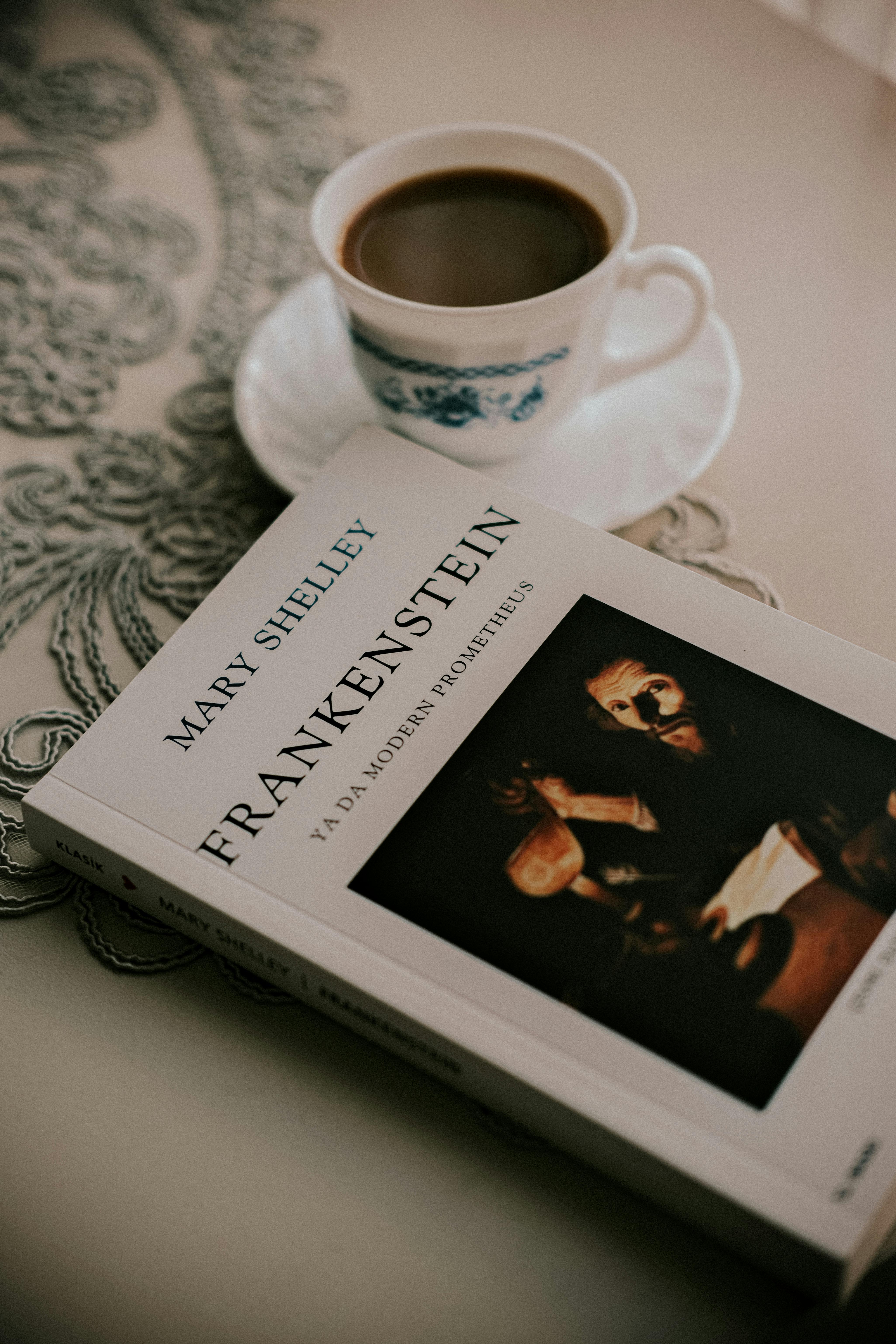 A quiet morning with Mary Shelley’s Frankenstein and a cup of Turkish coffee.