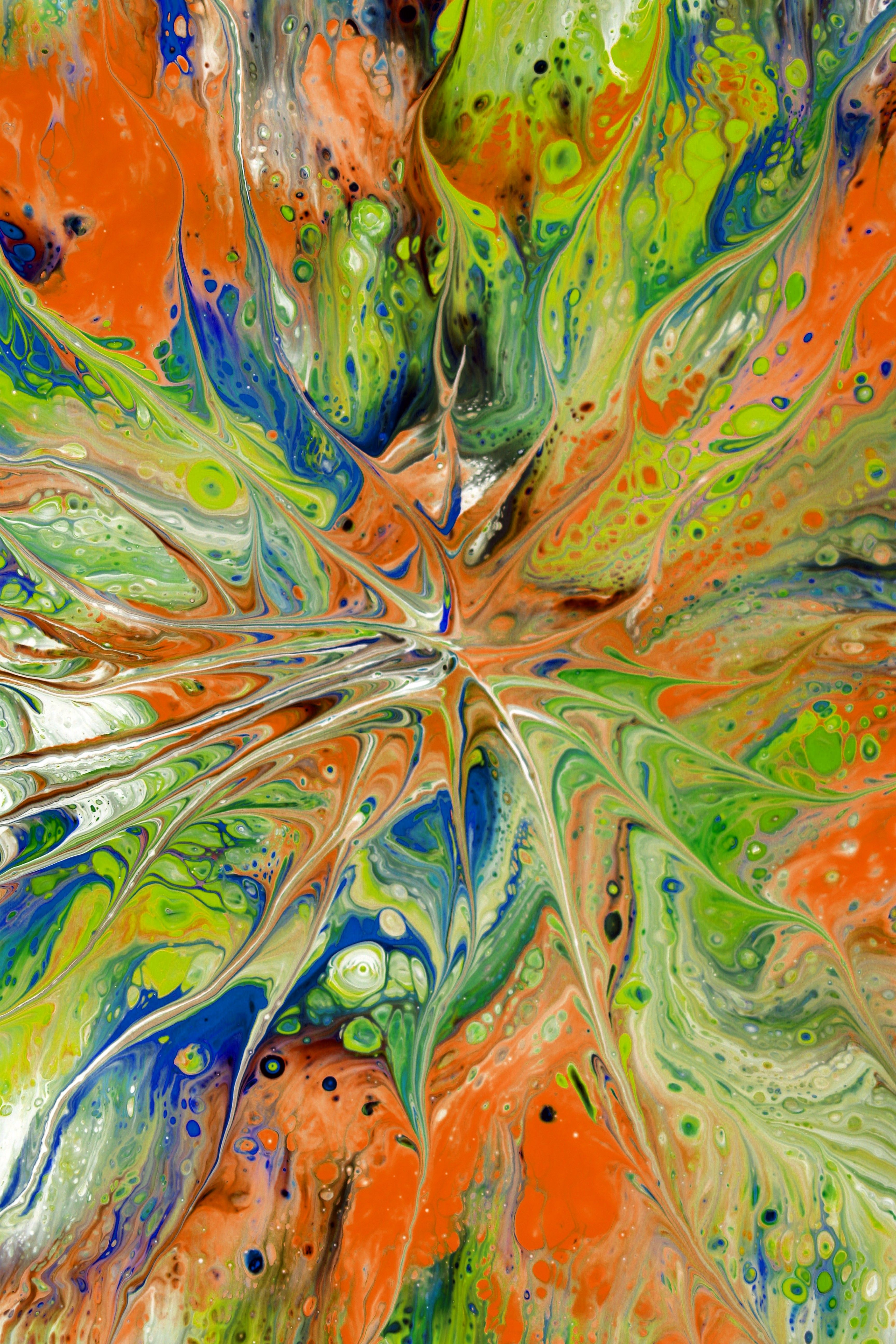 Vibrant Abstract Fluid Art in Bold Colors · Free Stock Photo