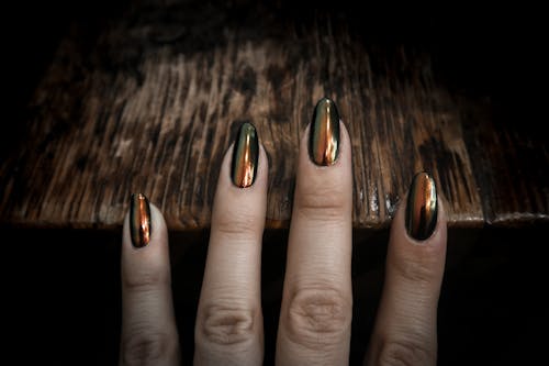 Free stock photo of chrome, chrome nails, design