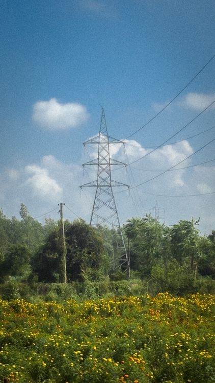 High Voltage Power Lines in Scenic Rural India · Free Stock Photo
