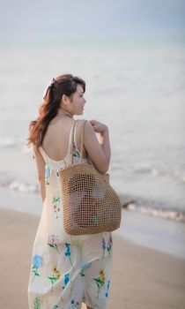 Relaxing walk on Da Nang beach with scenic ocean view.