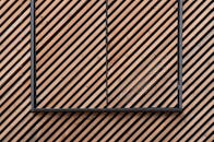 Modern Wooden Wall with Diagonal Pattern and Frame
