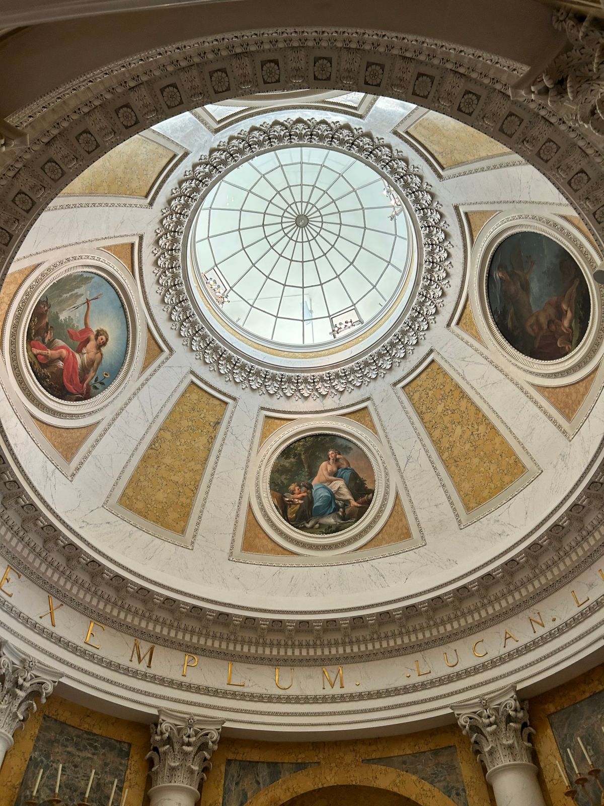 Painted dome ceiling of the museum rotunda
