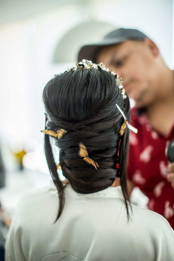 Bridal hair styling
