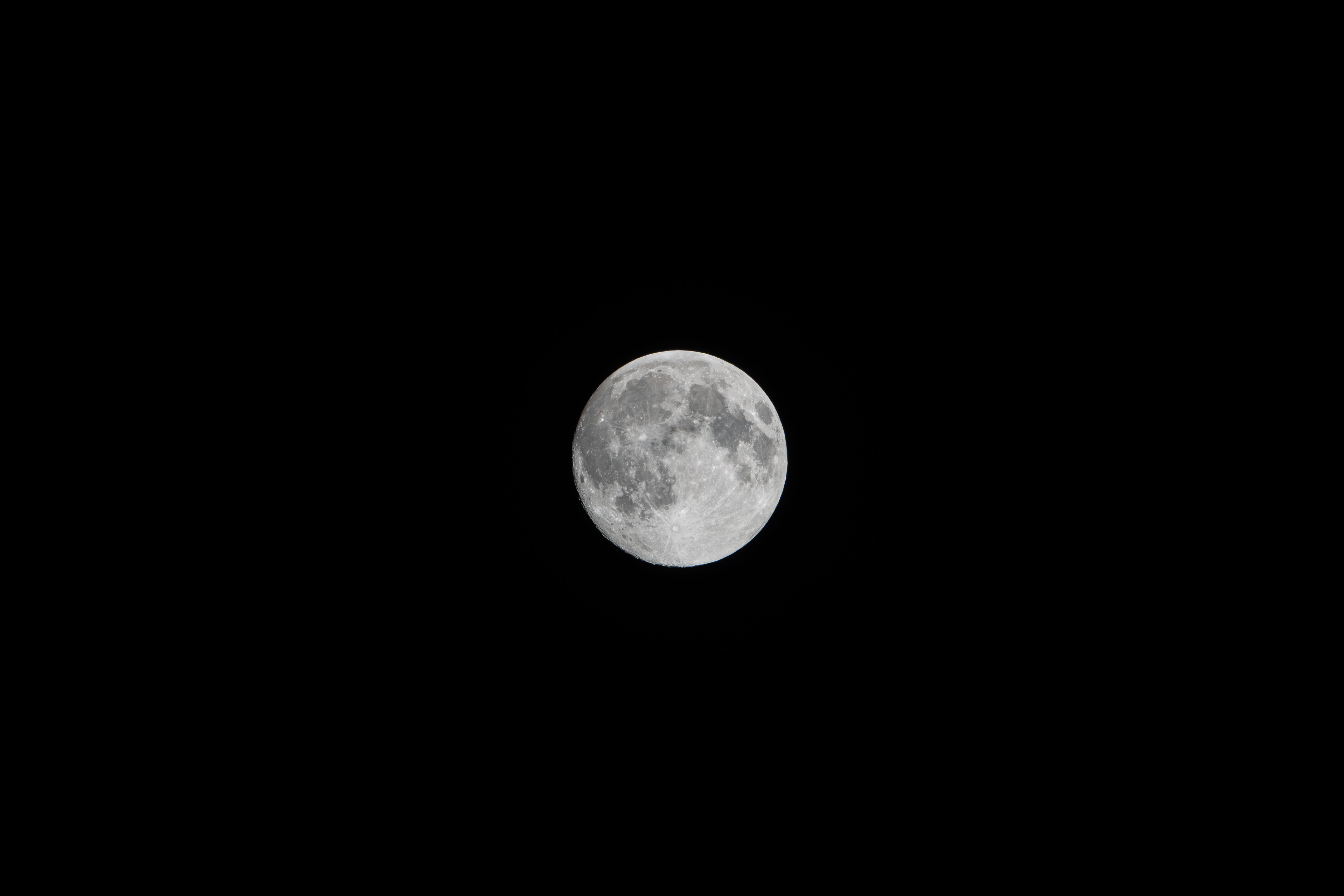 Full Moon Against Black Night Sky · Free Stock Photo