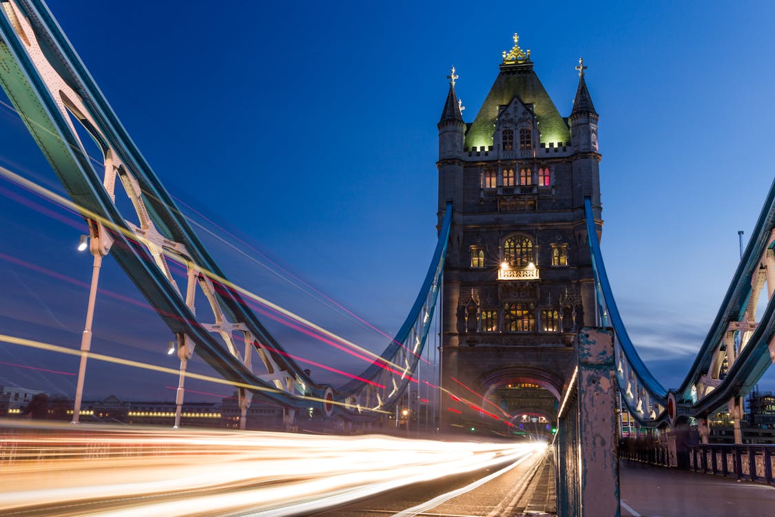 Δωρεάν στοκ φωτογραφιών με time lapse, Tower Bridge, ακτίνα φωτός Φωτογραφία από στοκ φωτογραφιών