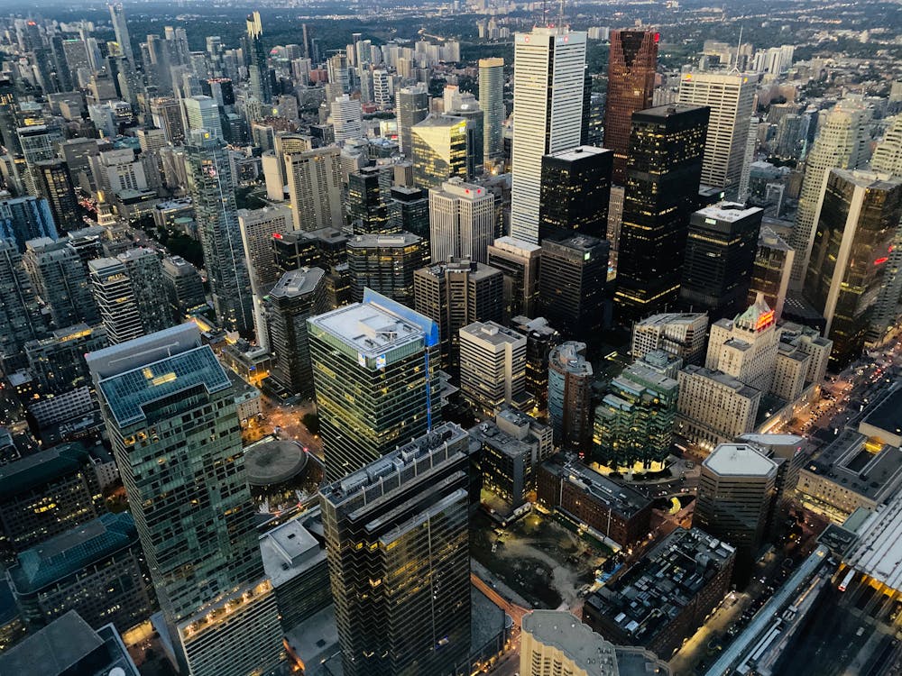 Aerial View of City Buildings · Free Stock Photo