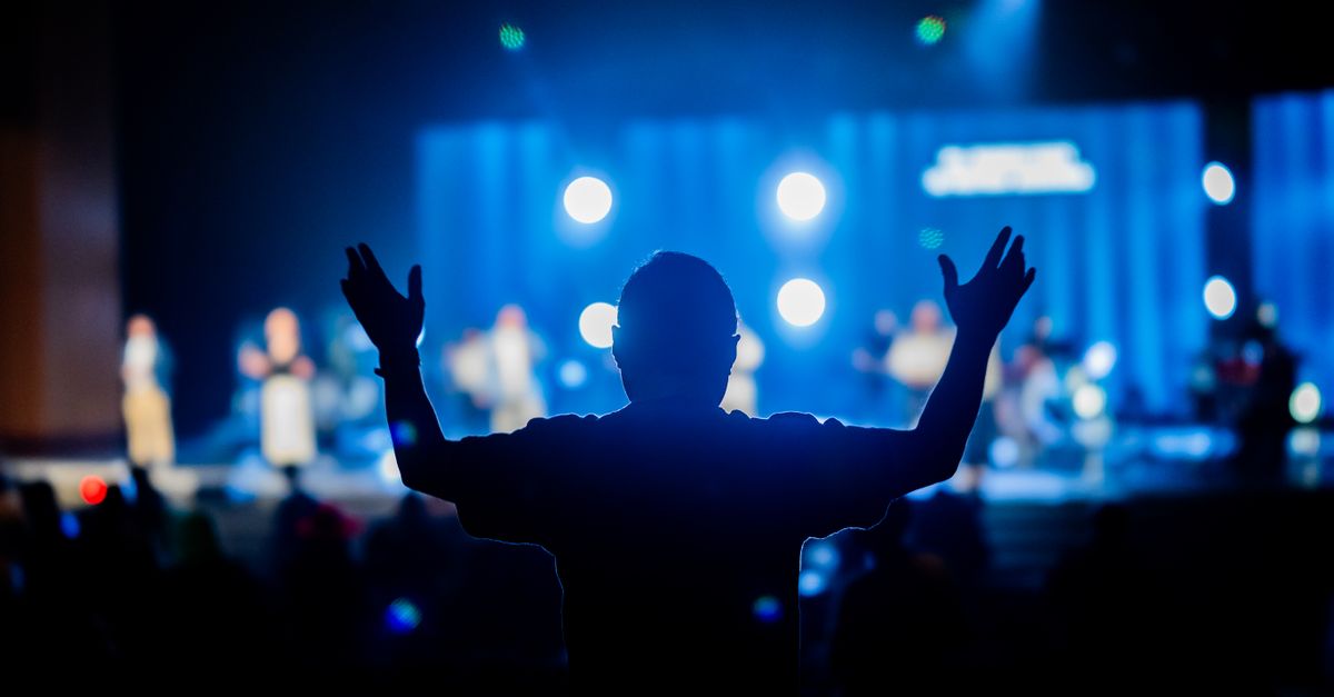 Youth worship event at Christ Embassy Ho with modern stage lighting