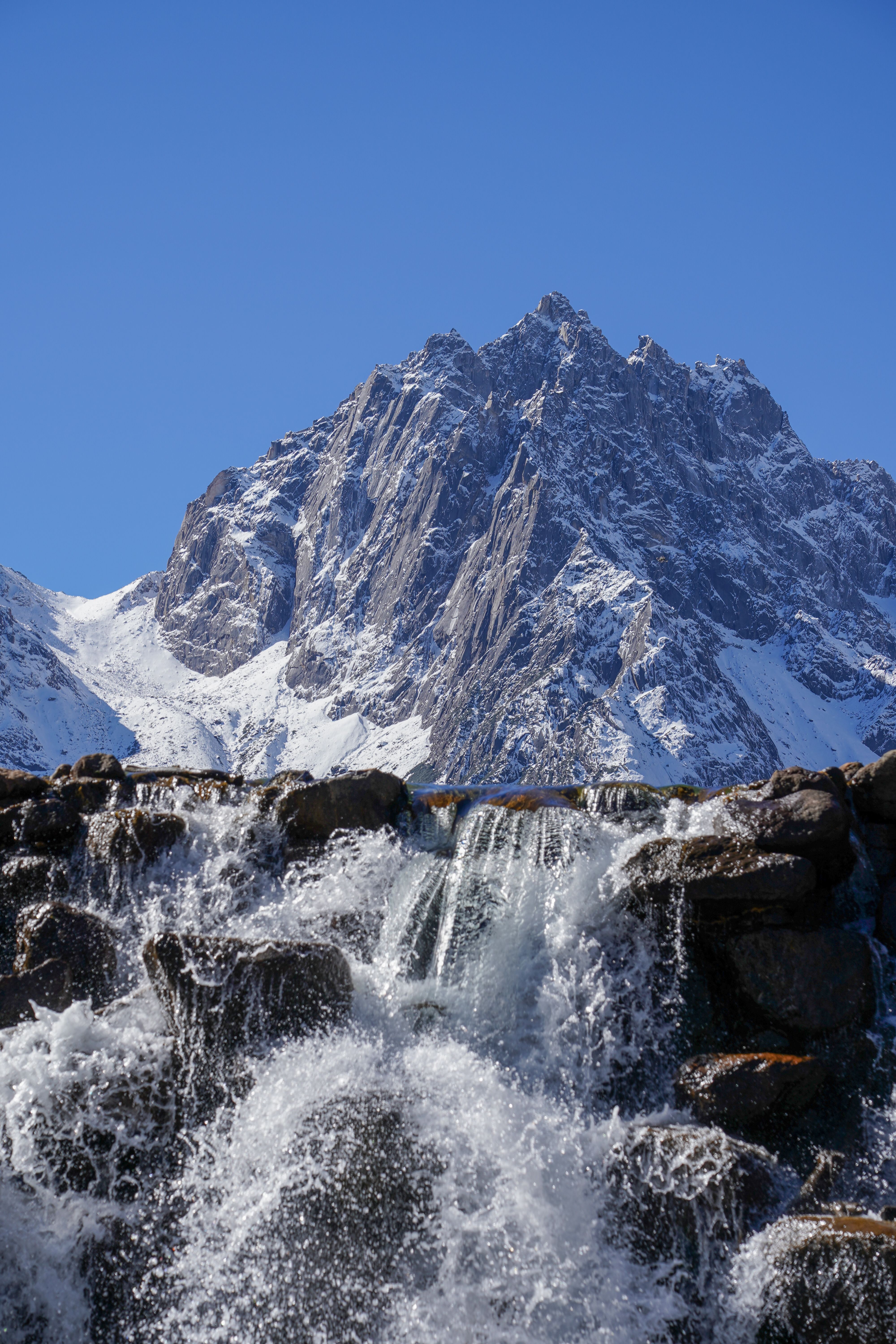 Majestic Mountain and Waterfall Scenery · Free Stock Photo