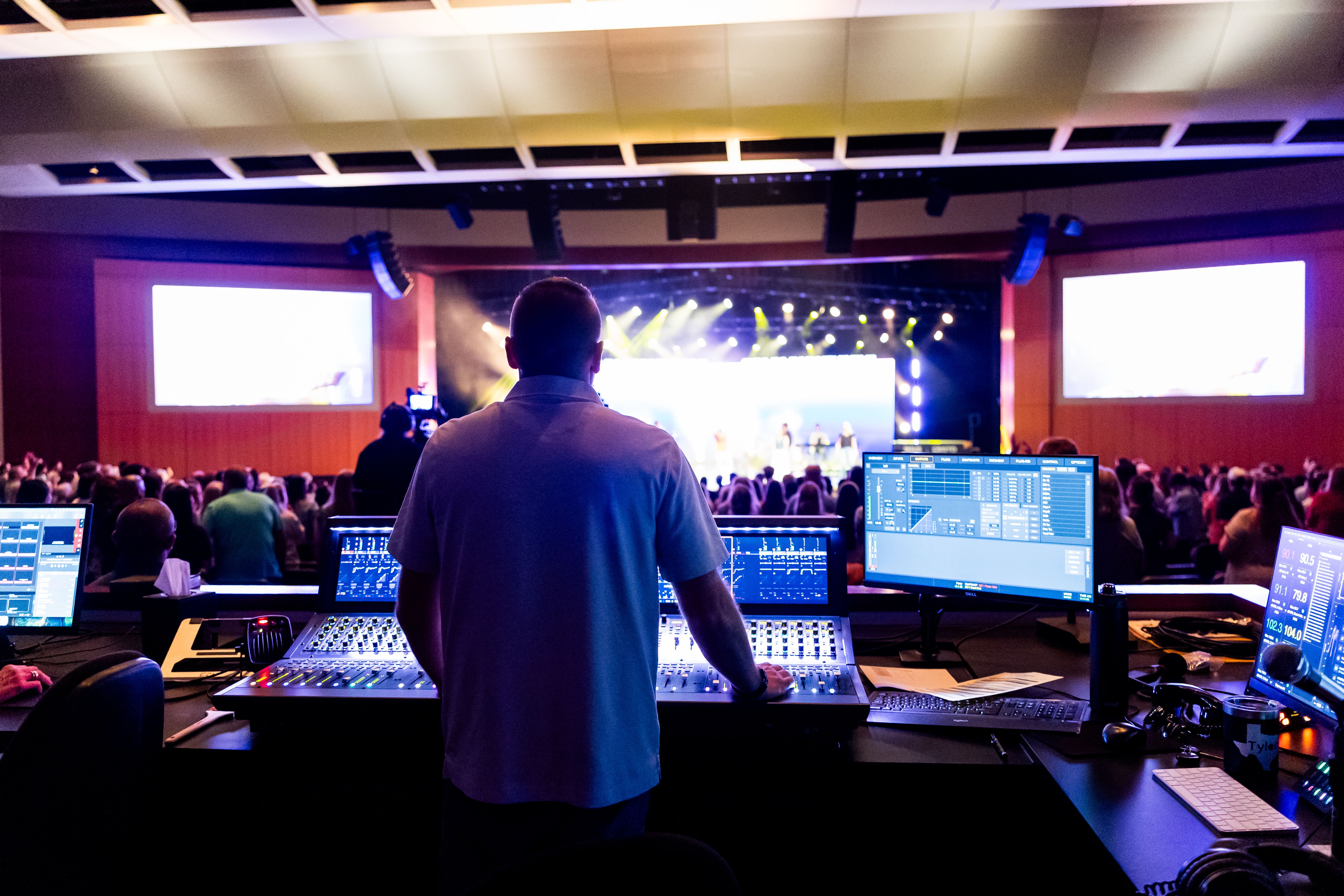 Live Event Sound Engineer at Control Desk · Free Stock Photo