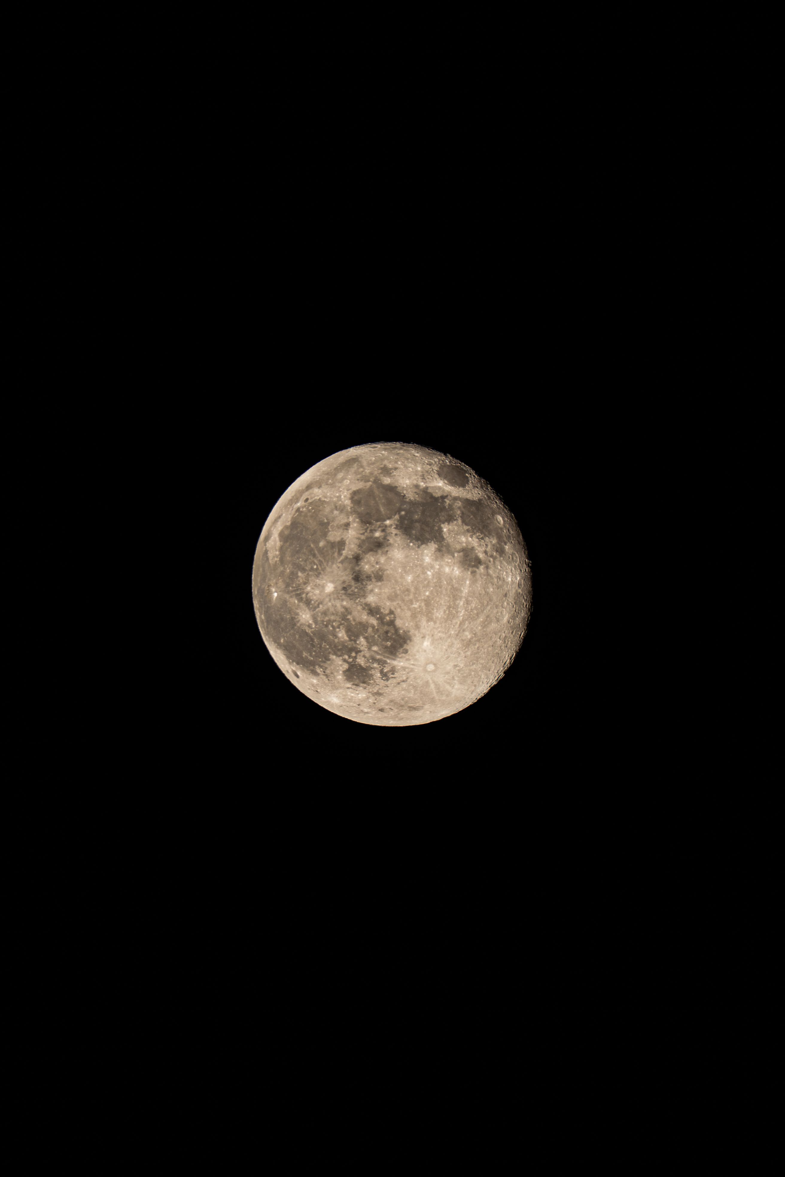 Full Moon Against Black Night Sky · Free Stock Photo