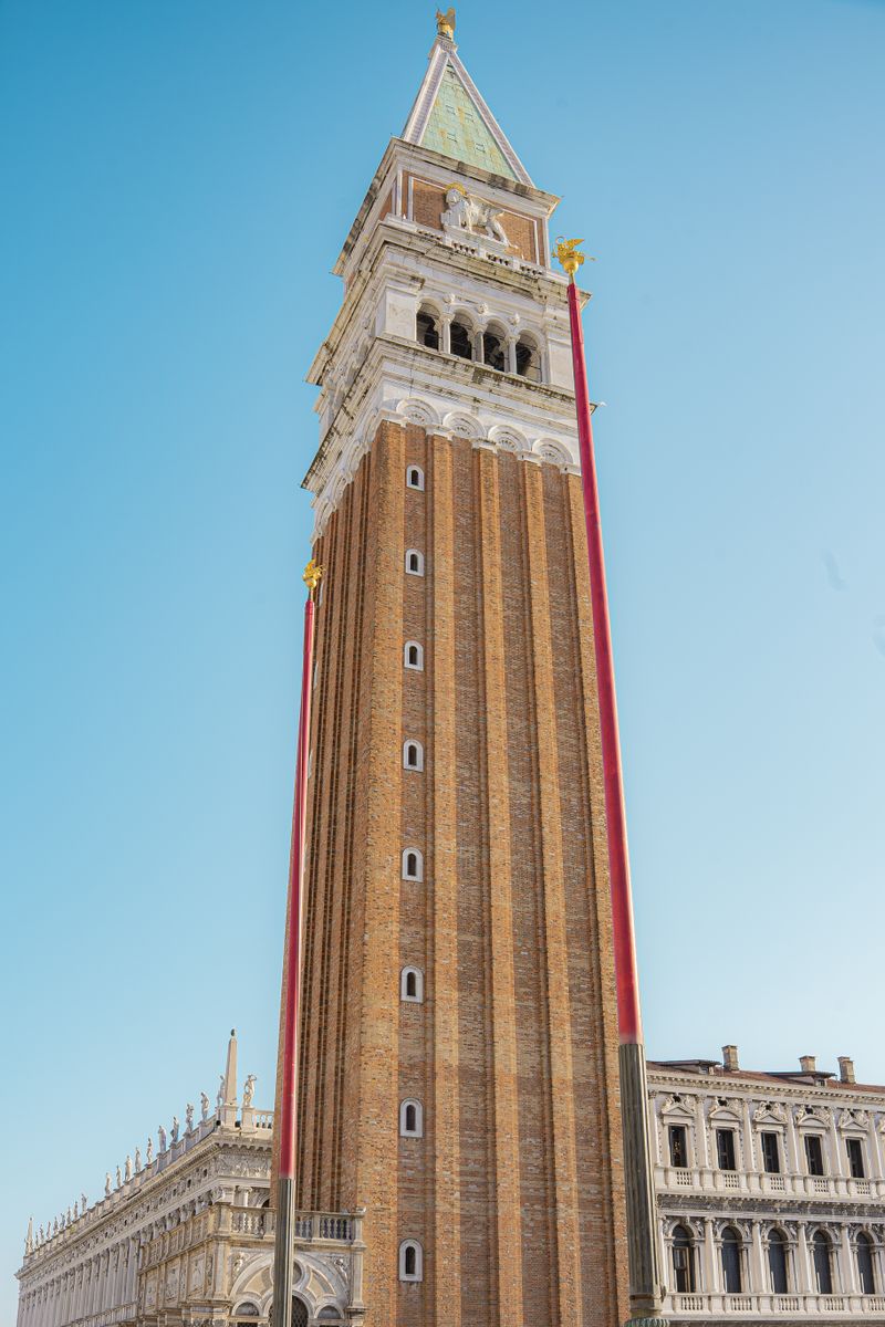 The Campanile di San Marco bell tower rising beside the Doge's Palace