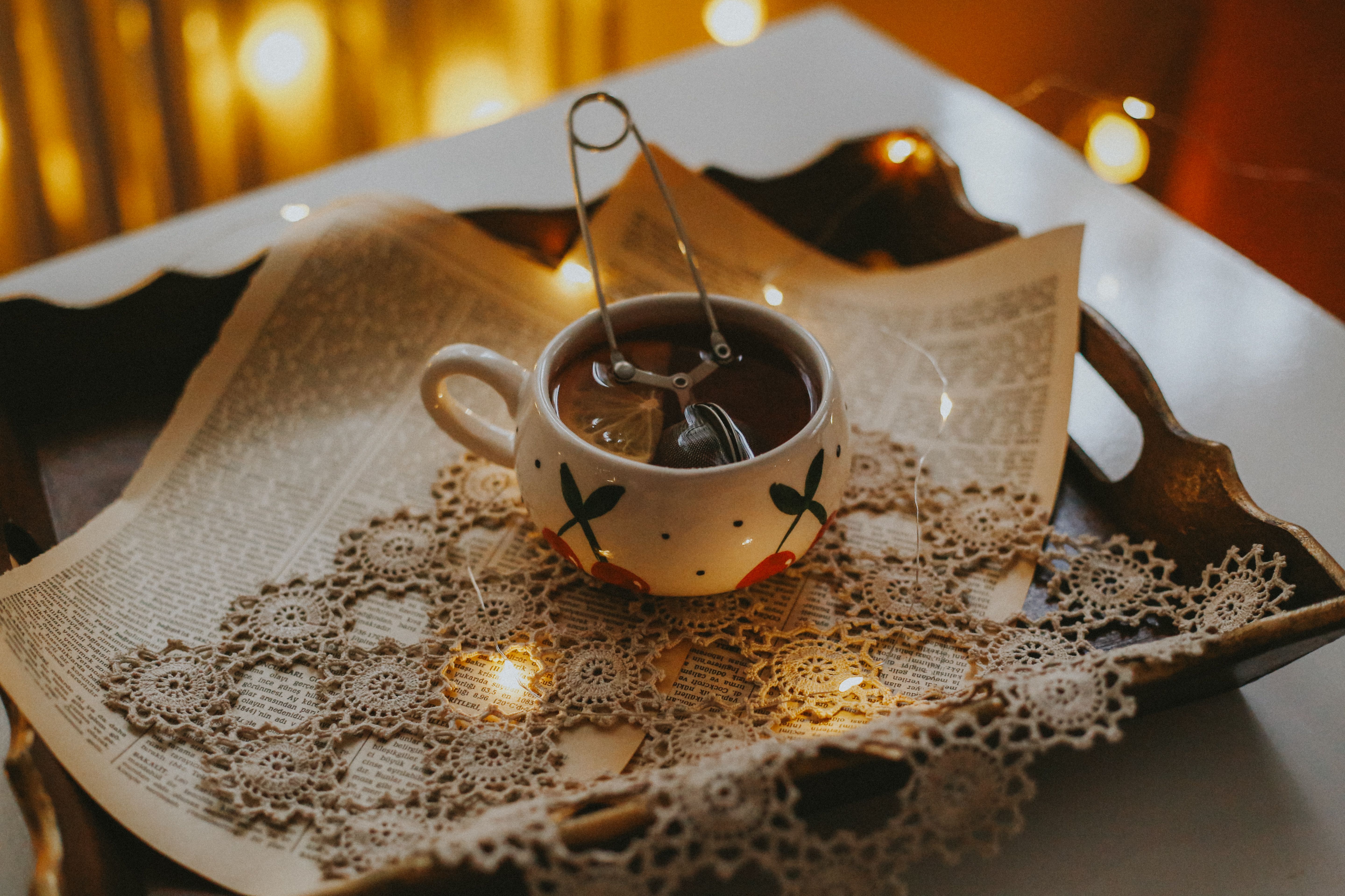 Calm closing tea setup in natural light