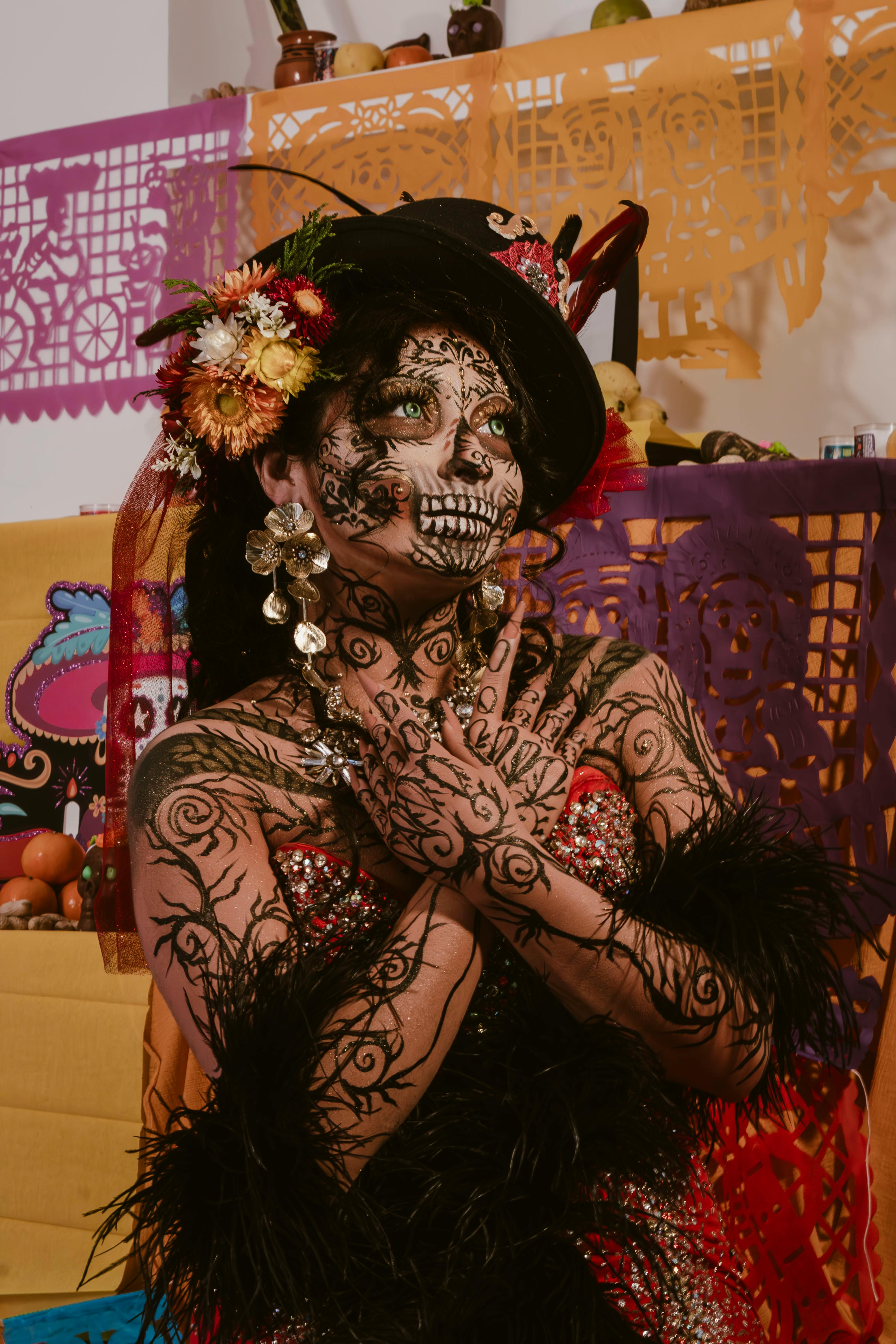 Yalikop Dia De Los Muertos Bilderrahmen-Set – 6 Holzrahmen Mit Ringelblumen Für Altar-Dekoration