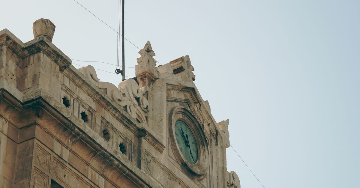 Syrian Clock Historic Clock Tower with Syrian Flag in Damascus · Free Stock Photo