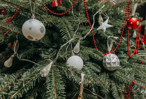 Ücretsiz Baubles Ile Noel Ağacı Stok Fotoğraflar