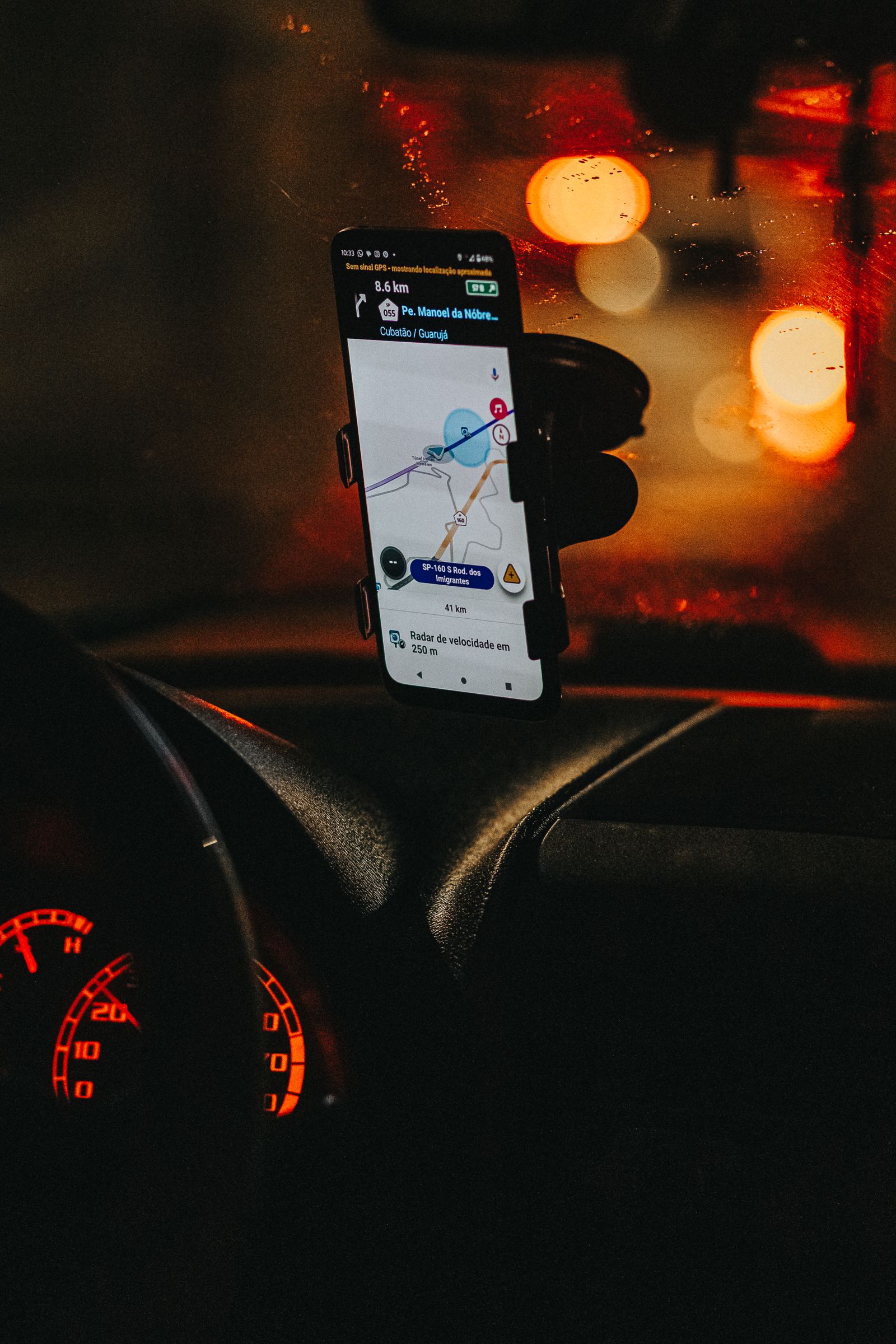 LetsGo Ride — phone with navigation in car · mobility platform