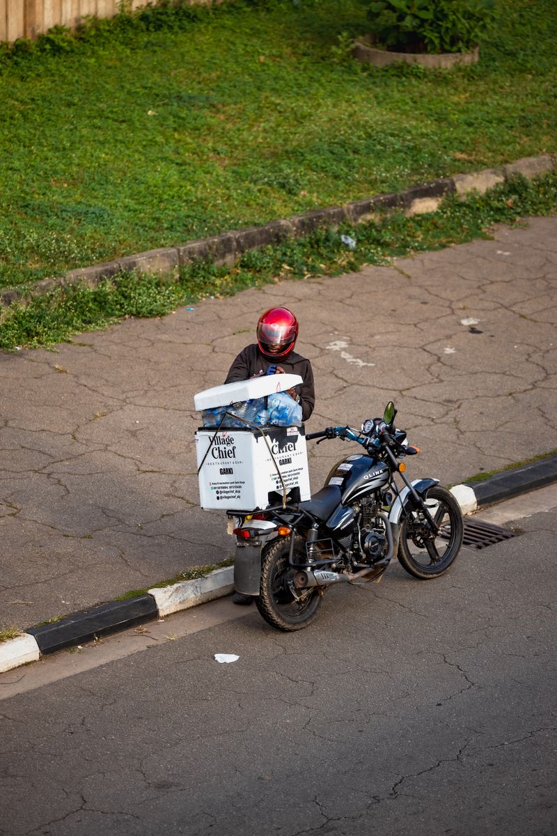 Delivery driver on street
