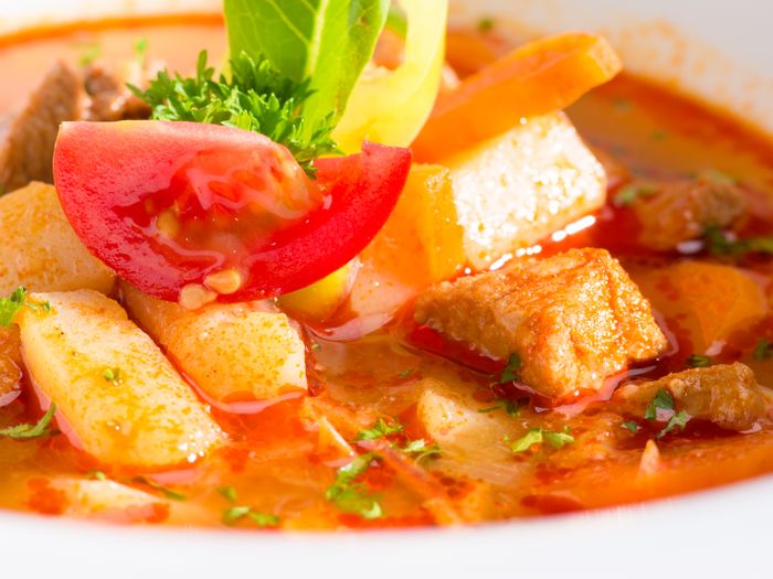A vegetable and protein stew