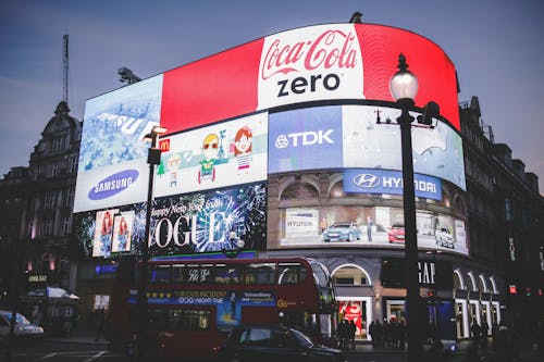 Red Coca Cola Zero Signage