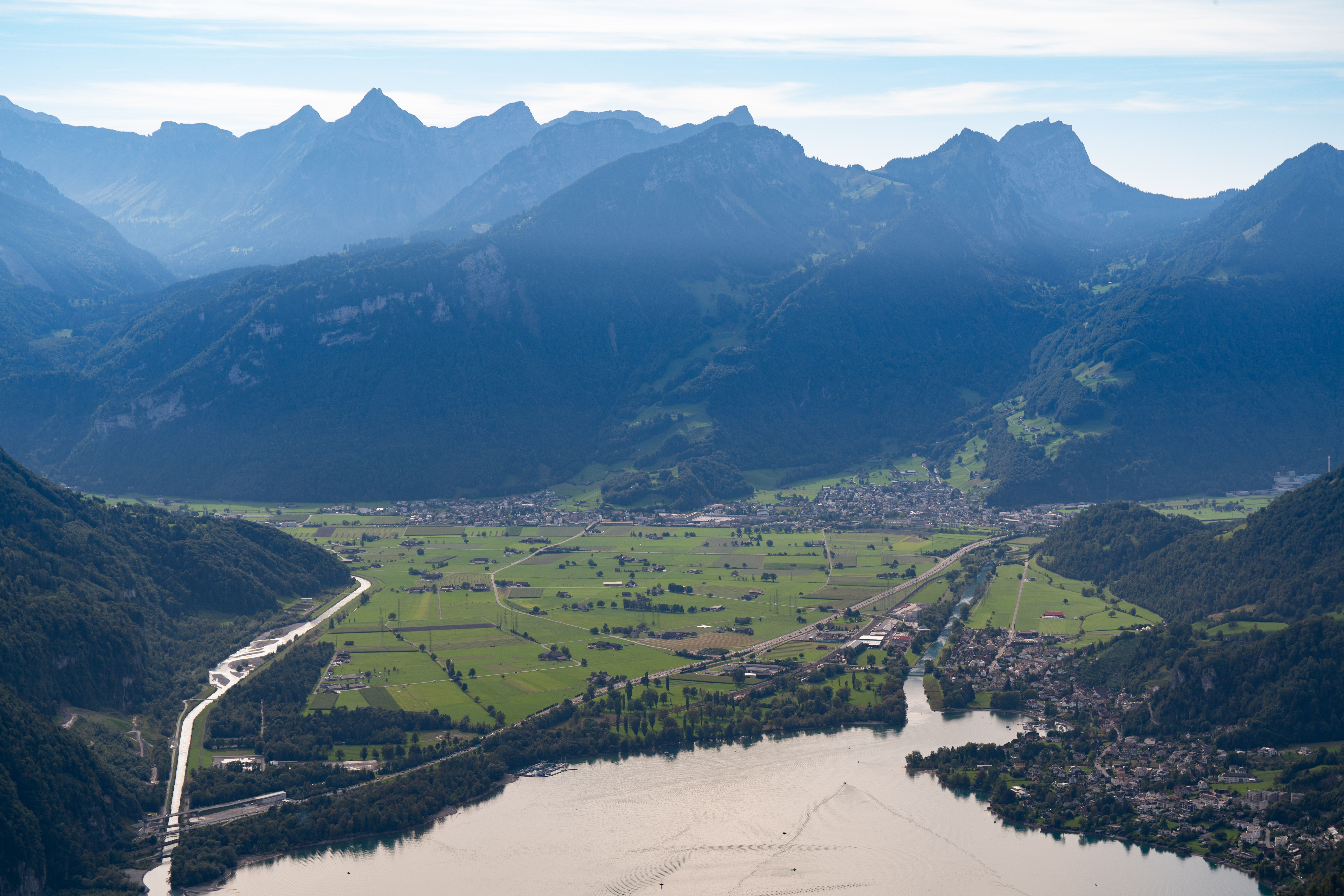 Stunning Aerial View of Swiss Alps and Valley · Free Stock Photo