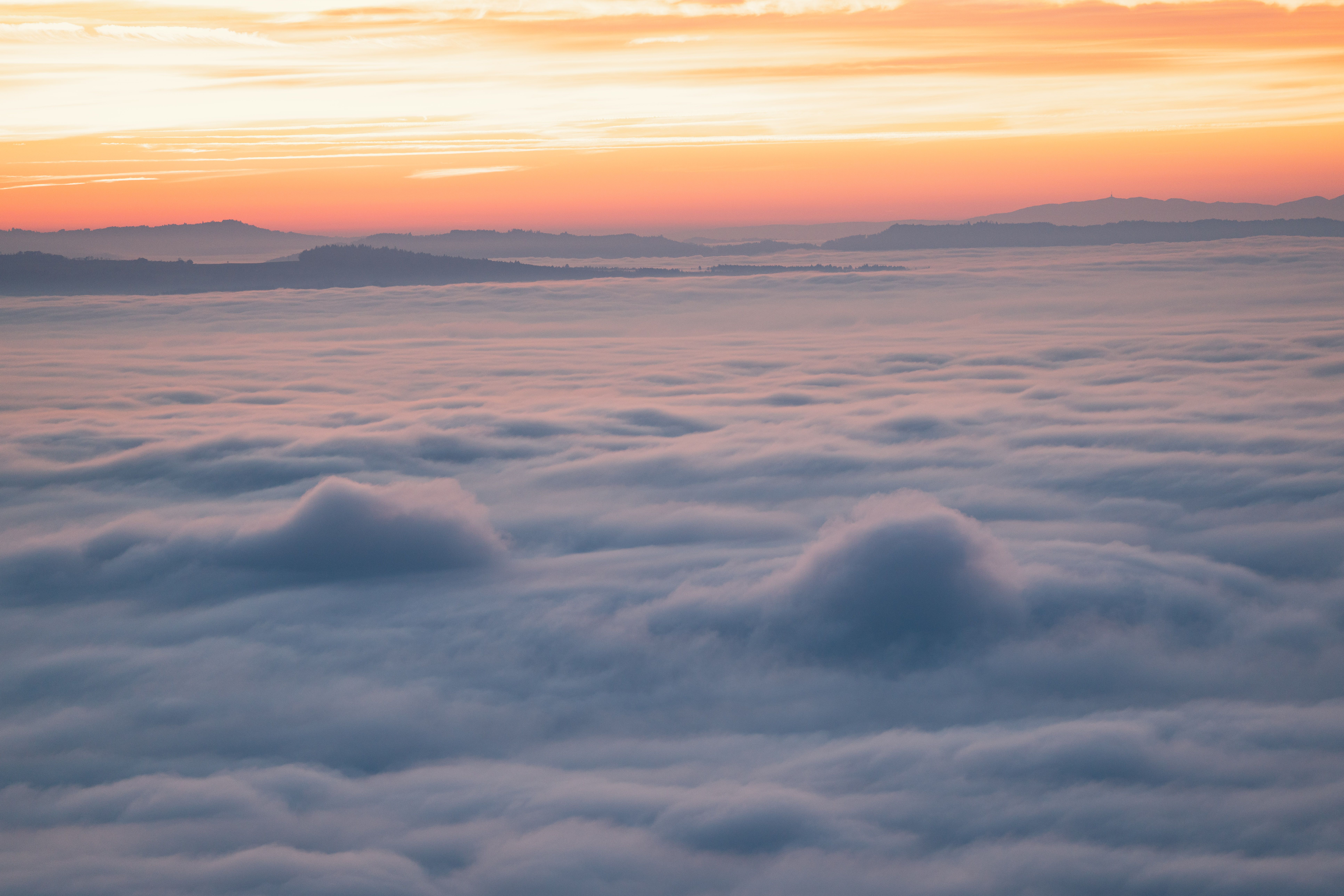 Sea of Clouds During Sunset · Free Stock Photo