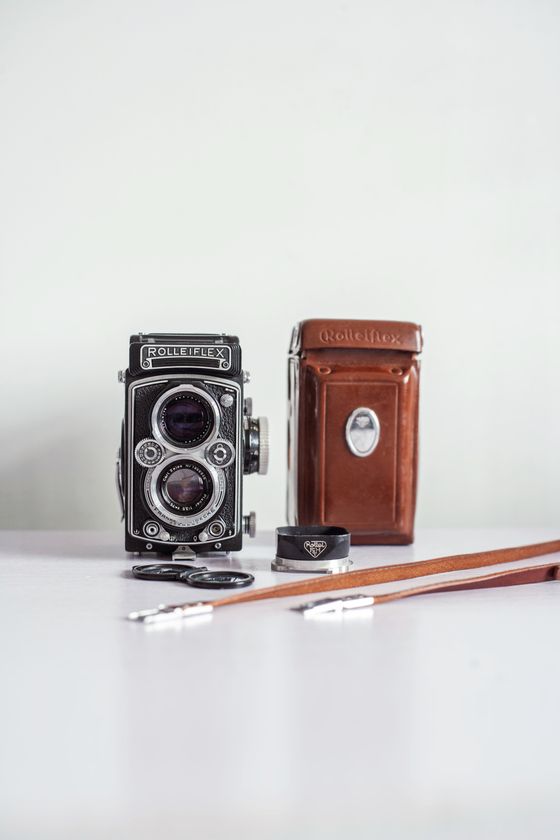 Rolleiflex with its leather case