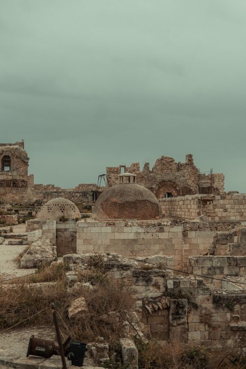 Free Explore the historic ruins of Aleppo Citadel, a symbol of Syria's rich heritage. Stock Photo