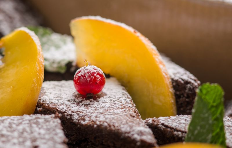 lemon bars dusted with powdered sugar