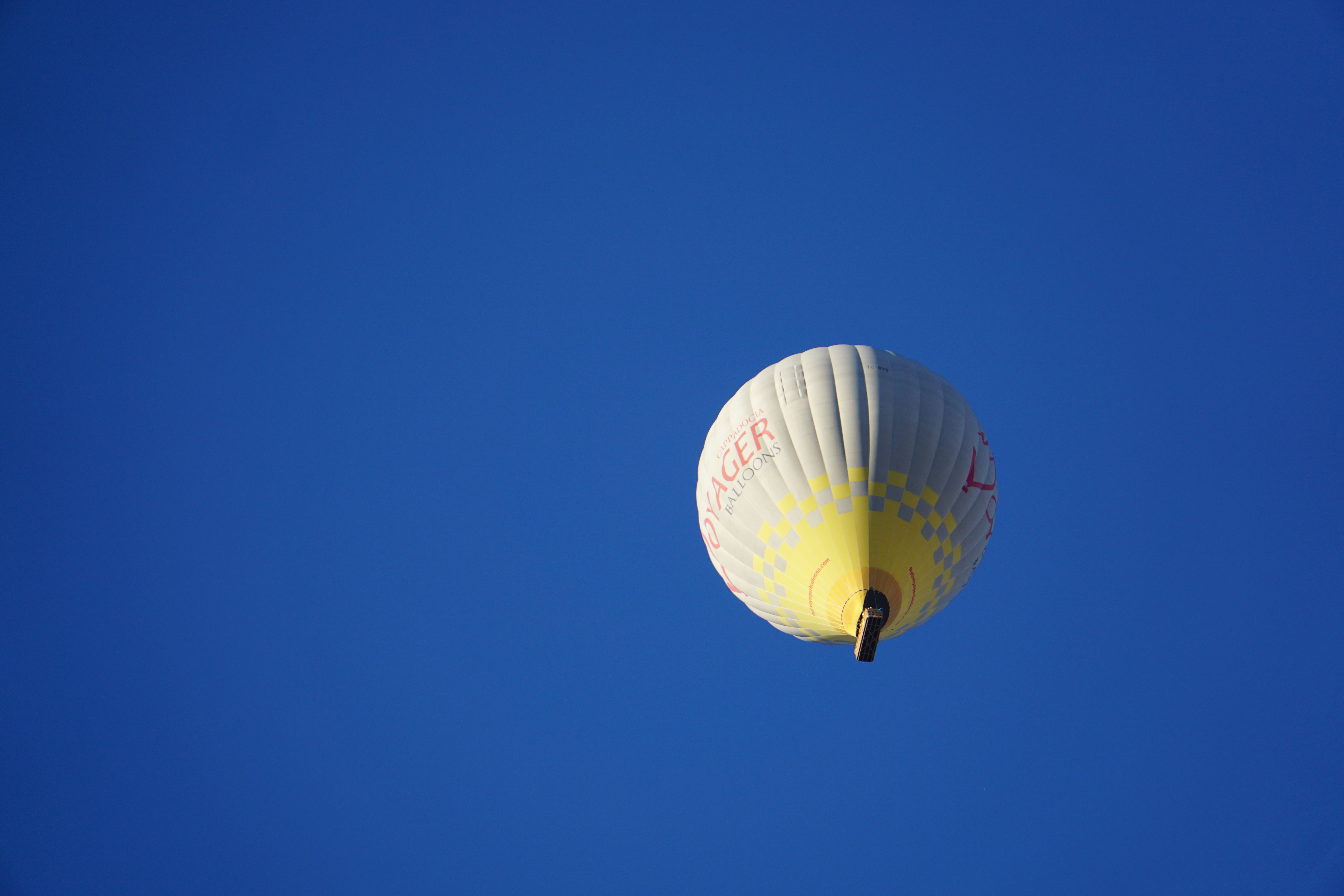 Hot Air Balloon in Clear Blue Sky · Free Stock Photo