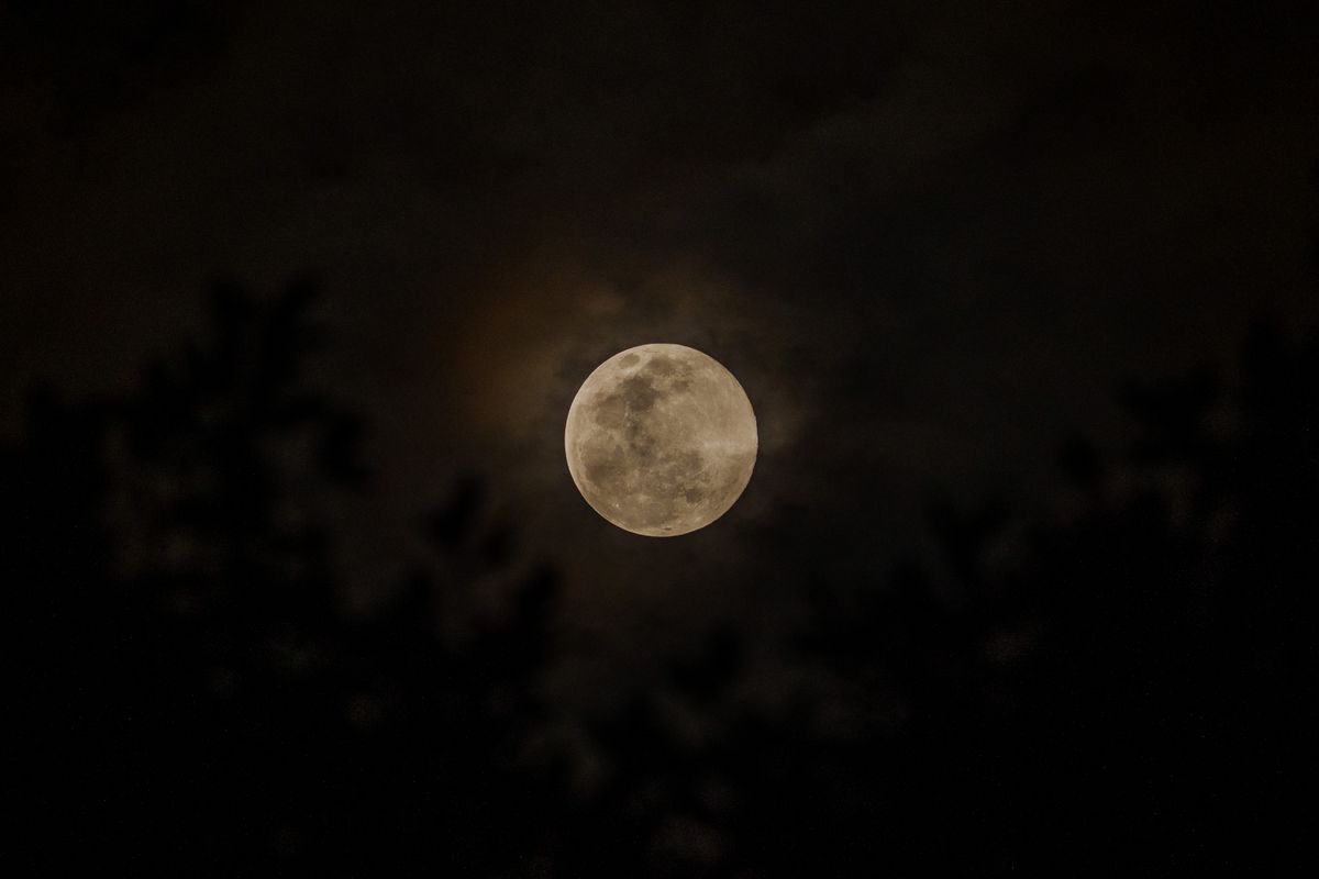Full Moon Loading A Full Moon in the Sky · Free Stock Photo